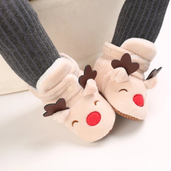 Chaussons Bébé Fourrés Noël 10