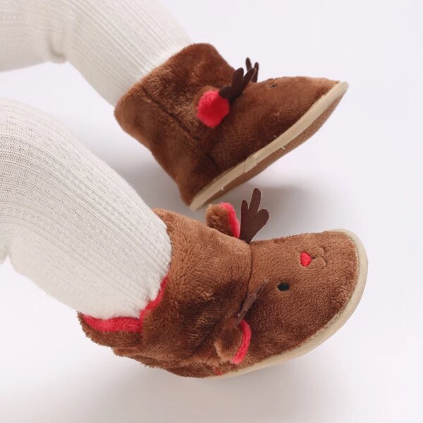 Chaussons Bébé Fourrés Noël 14