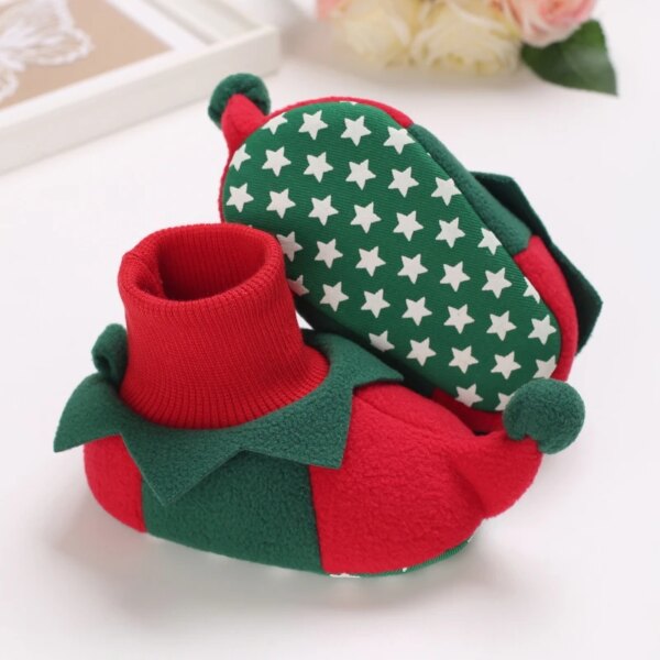 Chaussons Bébé Fourrés Noël 9
