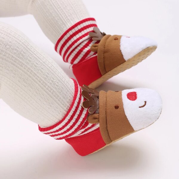 Chaussons Bébé Fourrés Noël 1