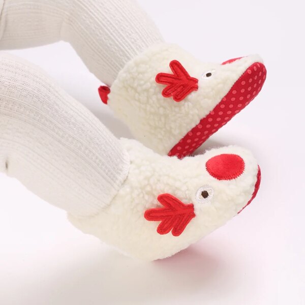 Chaussons Bébé Fourrés Noël 3