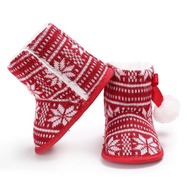 Chaussons Bébé Fourrés Noël 17