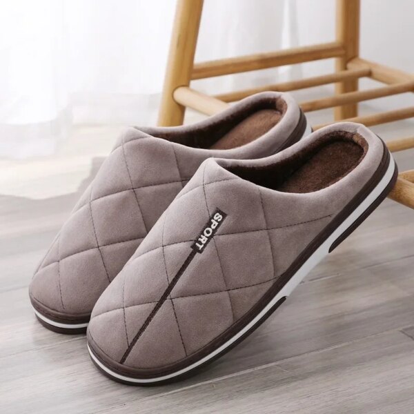 Pantoufle Homme Moumoute pour Pied Large 5