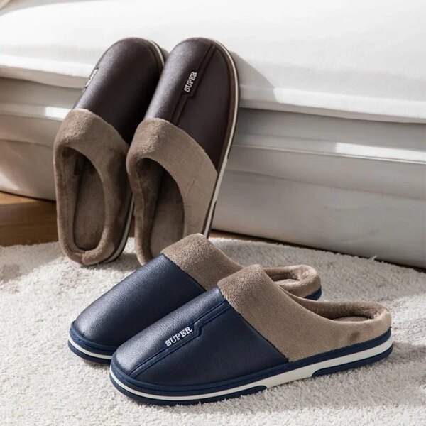 Pantoufle Homme Moumoute pour Pied Large 7