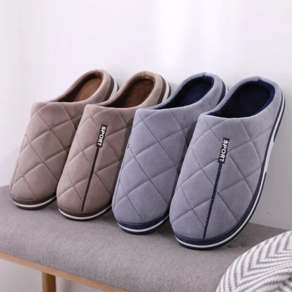 Pantoufle Homme Moumoute pour Pied Large 11