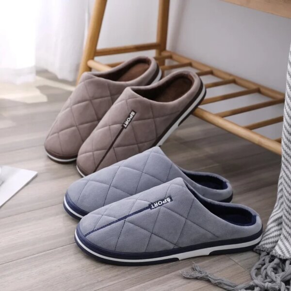 Pantoufle Homme Moumoute pour Pied Large 4
