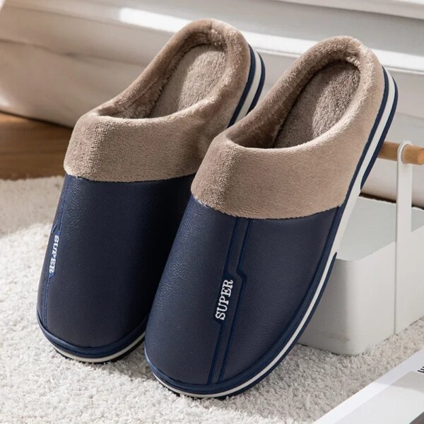 Pantoufle Homme Moumoute pour Pied Large 8