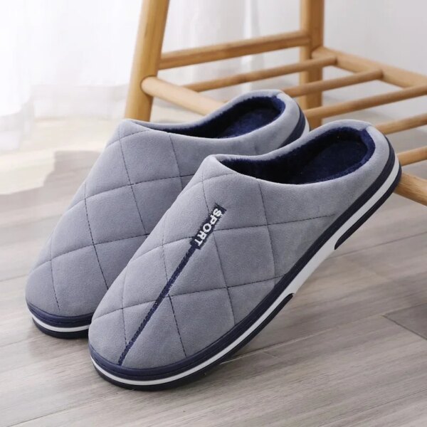 Pantoufle Homme Moumoute pour Pied Large 6