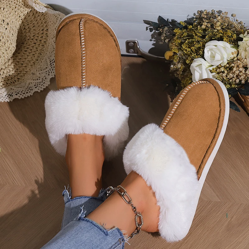 Chausson en Daim Fourré pour Femme 14