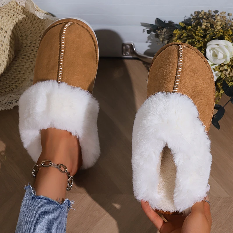 Chausson en Daim Fourré pour Femme 5