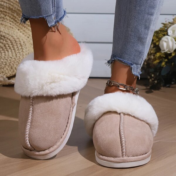 Chaussons Mules Fourrées Femme 1