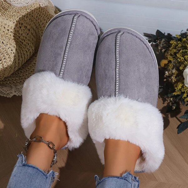 Chaussons Mules Fourrées Femme 5