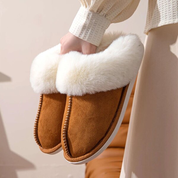 Chaussons Mules Fourrées Femme 4