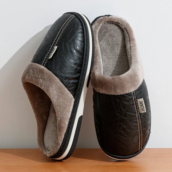 Chausson Cuir Fourré Homme 2