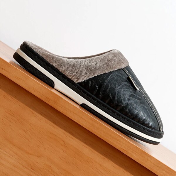 Chausson Cuir Fourré Homme 3