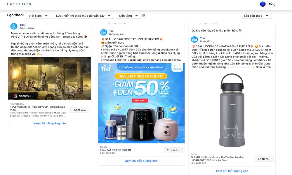 cách xem quảng cáo đối thủ