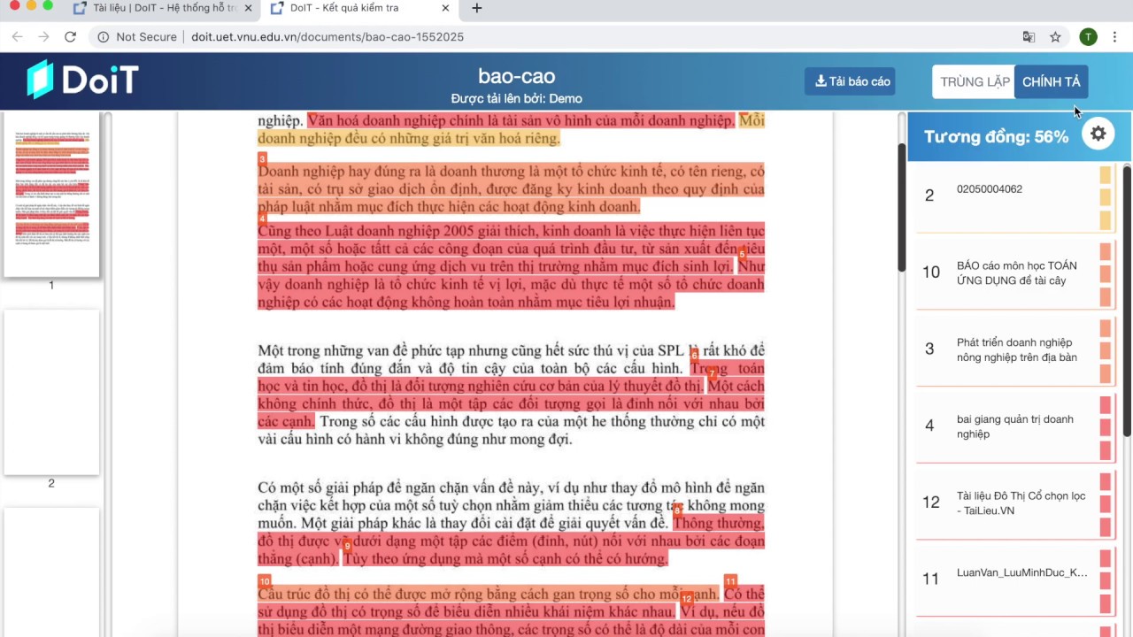 Kiểm tra đạo văn qua Doit