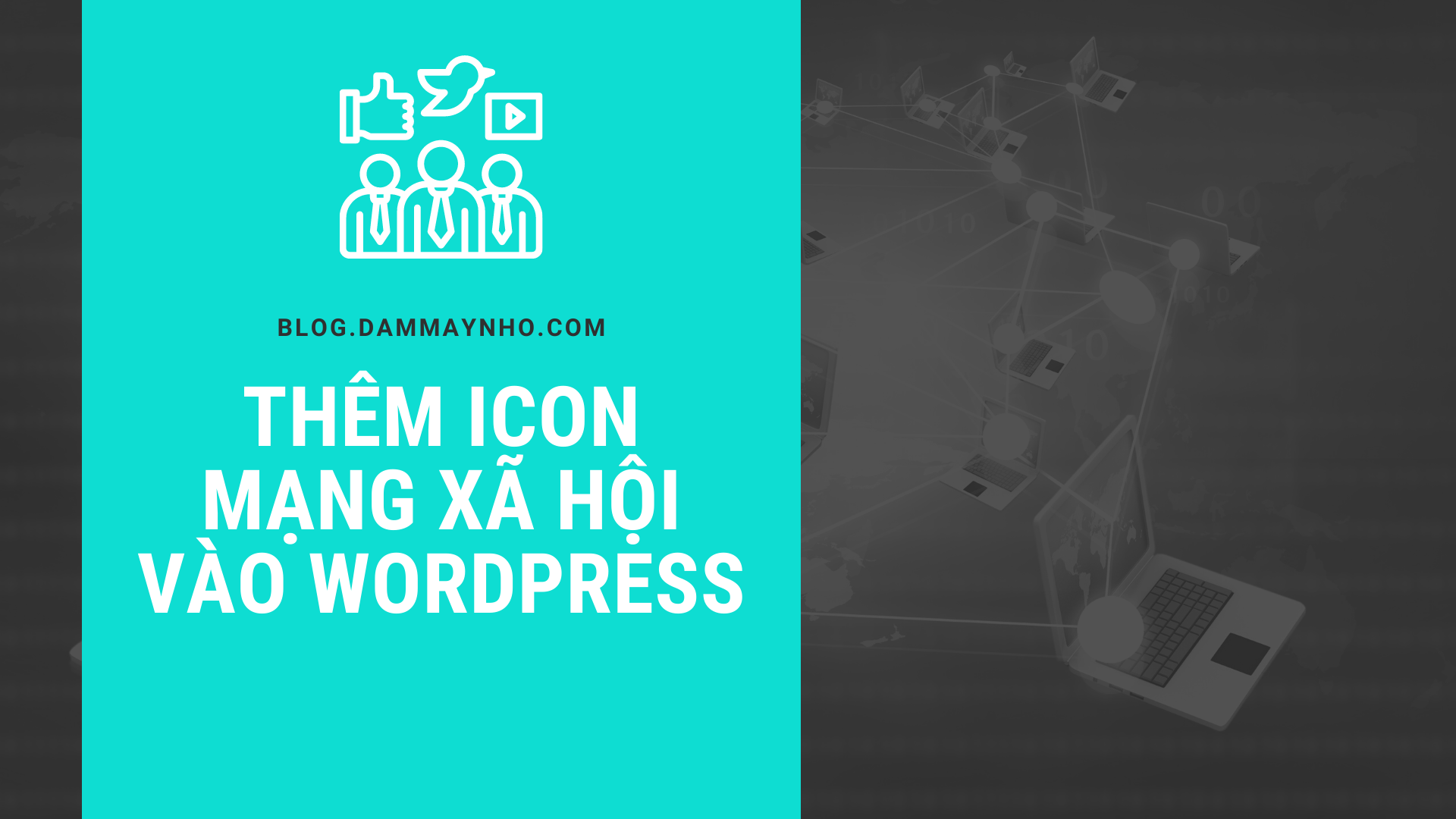 thêm icon mạng xã hội vào WordPress