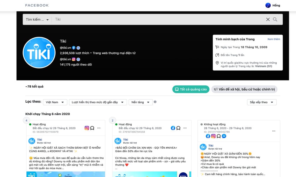 cách xem quảng cáo của đối thủ trên Facebook