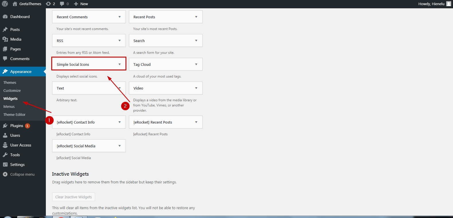thêm icon mạng xã hội vào WordPress