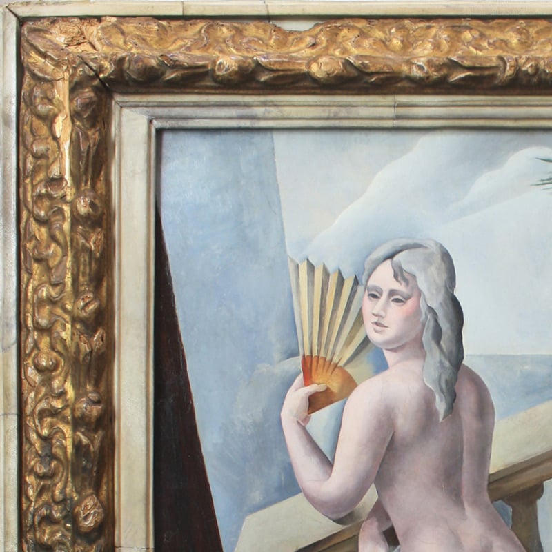 Dos desnudos. Mariano Andreu, 1924. Óleo sobre cartón