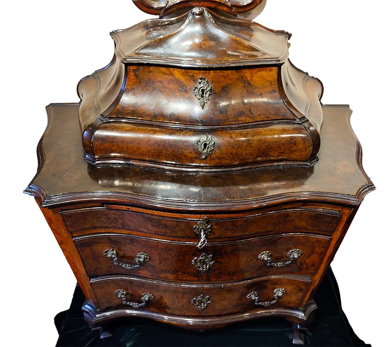 Mueble tocador. Joan Llor Benet, siglo XVIII. Marquetería de mercurio - Imagen 3
