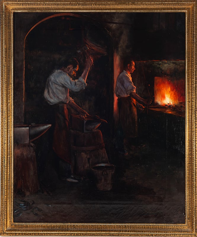 La Herrería. Lluís Graner, ca. 1894. Óleo sobre tela - Imagen 2