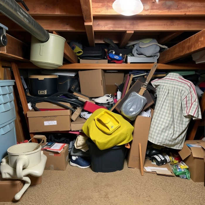 Decluttering and organizing forgotten home spaces