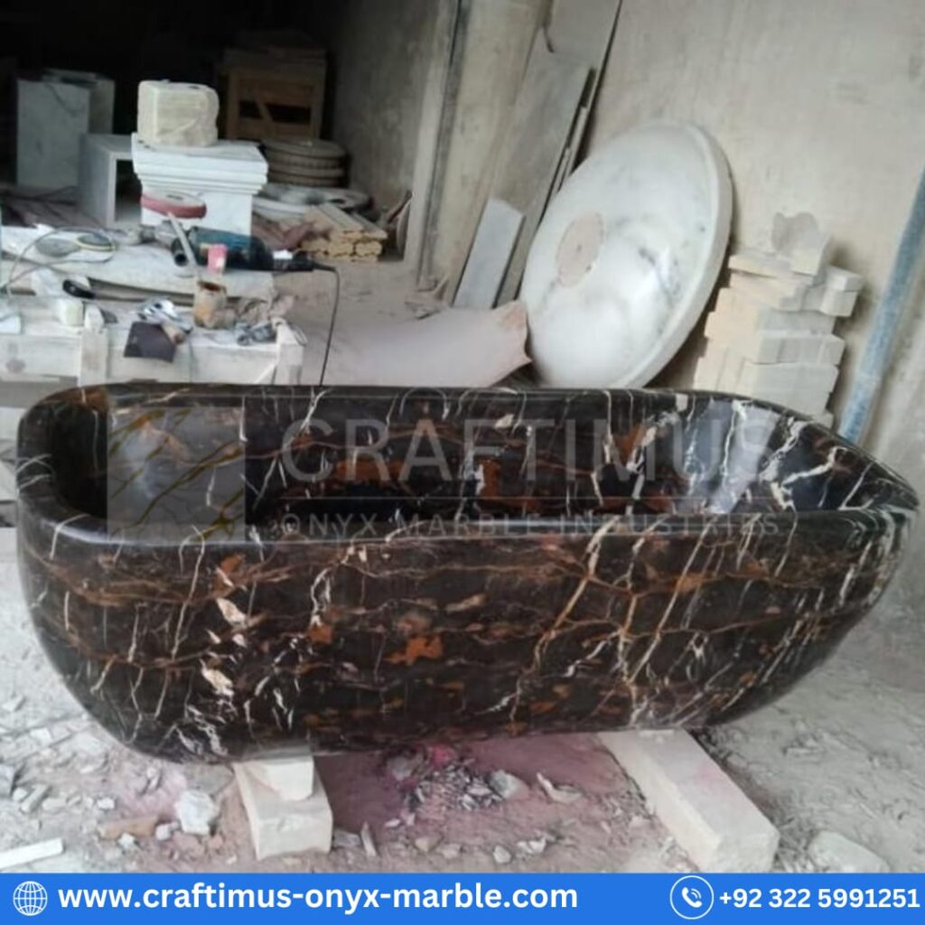 Marble bathtubs made by CRAFTIMUS Onyx Marble Industries (Pvt) Ltd in Pakistan