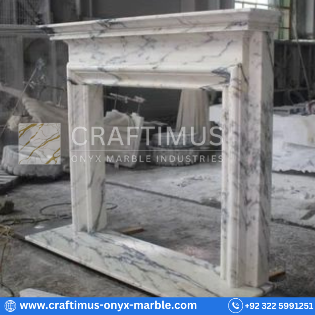 Marble fireplaces made by CRAFTIMUS Onyx Marble Industries (Pvt) Ltd in Pakistan