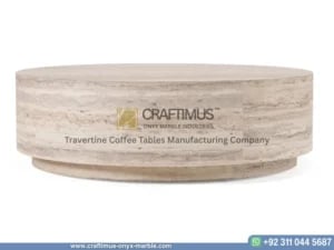 Travertine Round Coffee Tables