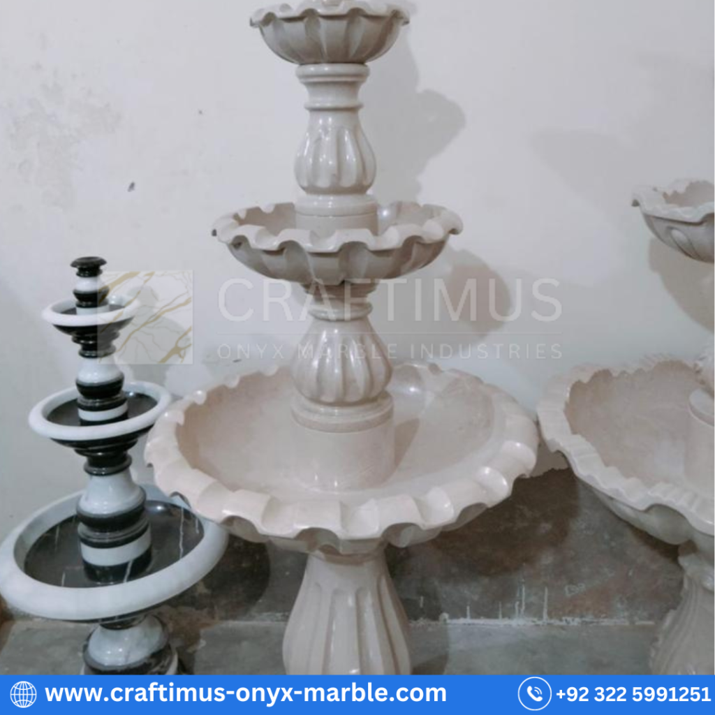 Marble Fountains made by CRAFTIMUS Onyx Marble Industries (Pvt) Ltd in Pakistan