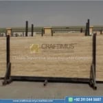 Classic Travertine Slabs on Display at factory