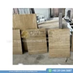 Dark beige Travertine Tiles Factory work image