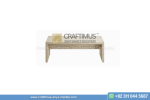Travertine square shaped Bench product image with white background