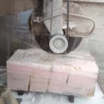 Pink Onyx Block Cutting in factory