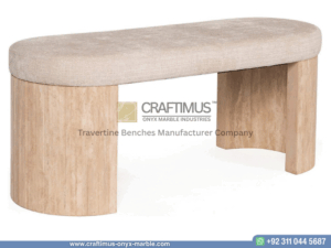 Travertine Modern Benches Design Product Image with white background