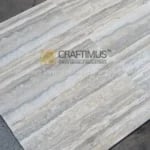 Travertine Tiles joined together for product display at stone fair