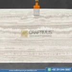 Classic Travertine Slabs on Display at factory