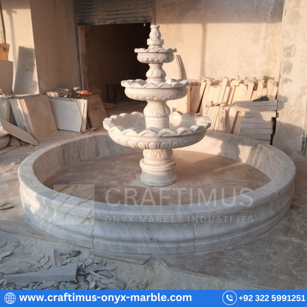 Marble Fountains made by CRAFTIMUS Onyx Marble Industries (Pvt) Ltd in Pakistan