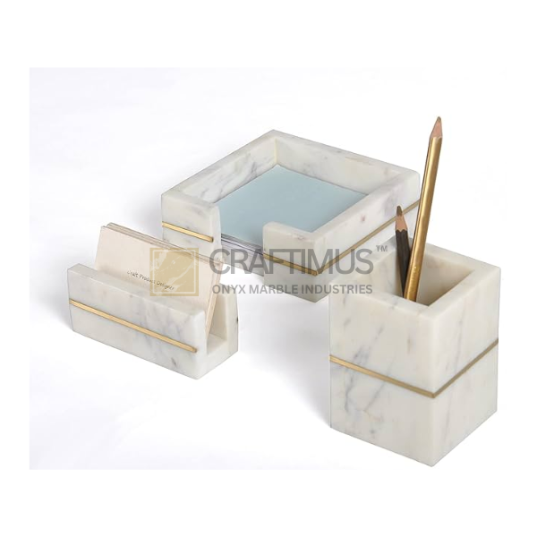 White Marble Office accessories