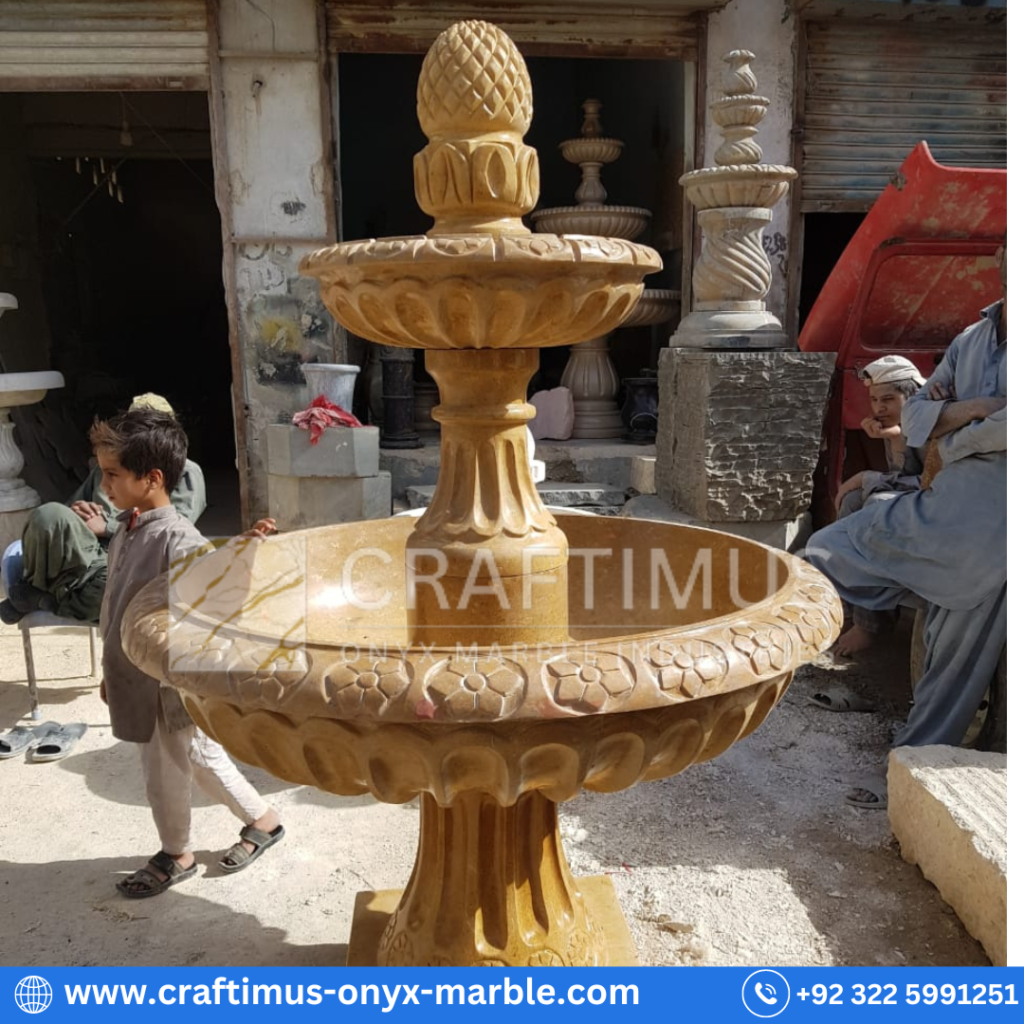 Marble Fountains made by CRAFTIMUS Onyx Marble Industries (Pvt) Ltd in Pakistan