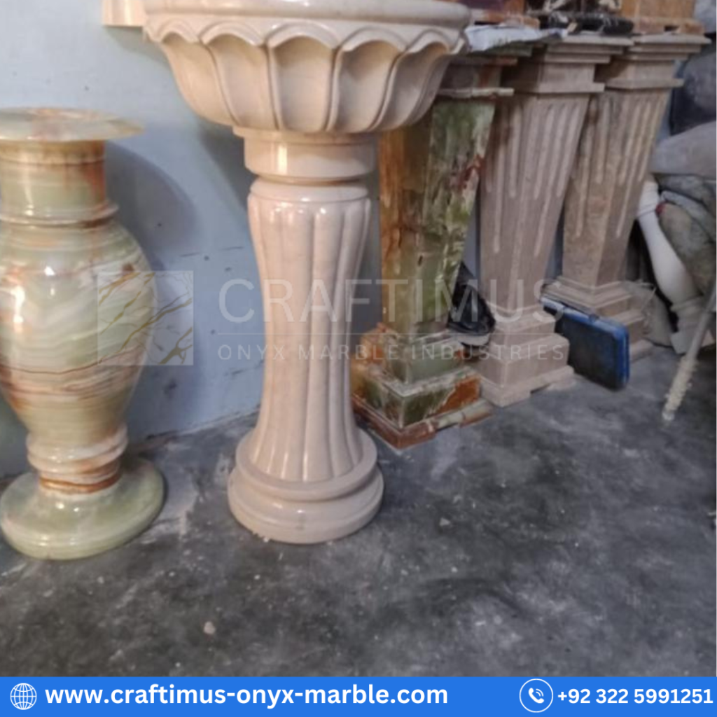 Marble Fountains made by CRAFTIMUS Onyx Marble Industries (Pvt) Ltd in Pakistan