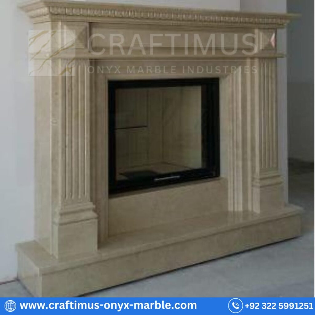 Marble fireplaces made by CRAFTIMUS Onyx Marble Industries (Pvt) Ltd in Pakistan