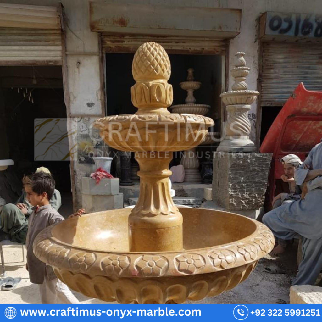 Marble Fountains made by CRAFTIMUS Onyx Marble Industries (Pvt) Ltd in Pakistan