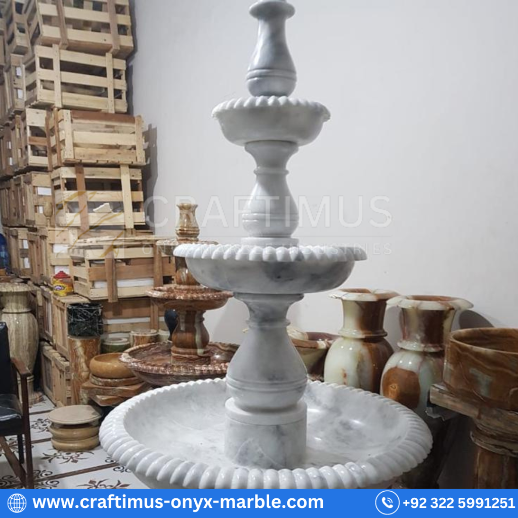 Marble Fountains made by CRAFTIMUS Onyx Marble Industries (Pvt) Ltd in Pakistan