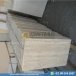 Classic Travertine Slabs on Display at factory