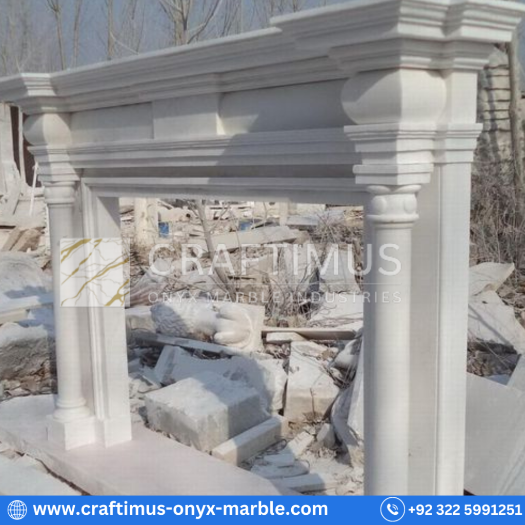 Marble fireplaces made by CRAFTIMUS Onyx Marble Industries (Pvt) Ltd in Pakistan