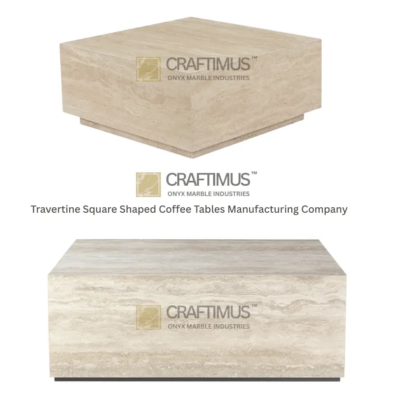 travertine-square-shaped-coffee-table-designs Square Shaped Travertine Coffee Table