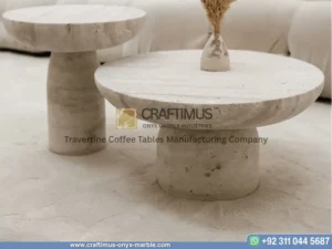 Travertine Round Coffee Tables